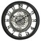Better Homes and Gardens 20" Rustic Metal Arabic Moving Gear Analog Wall Clock